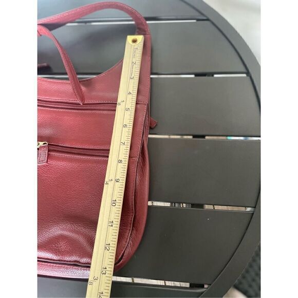 Jp Ourse Traveler Leather Crossbody Bag Organizer Shoulder Bag Red Everyday - Picture 4 of 14